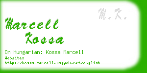 marcell kossa business card